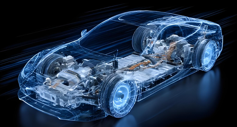 电动汽车结构透视图