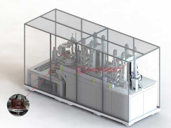 双通道扁线定子自动制线机